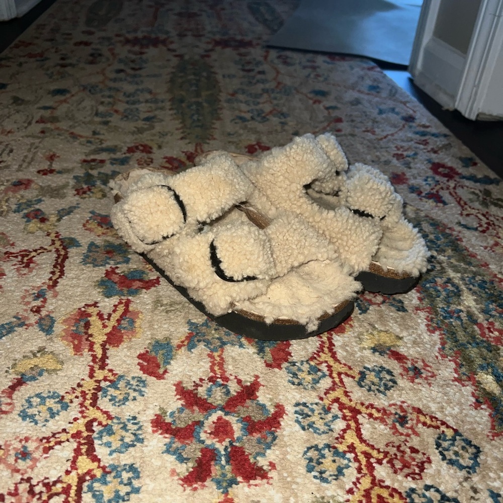 Platform Birkenstock Arizona Shearling Big Buckle